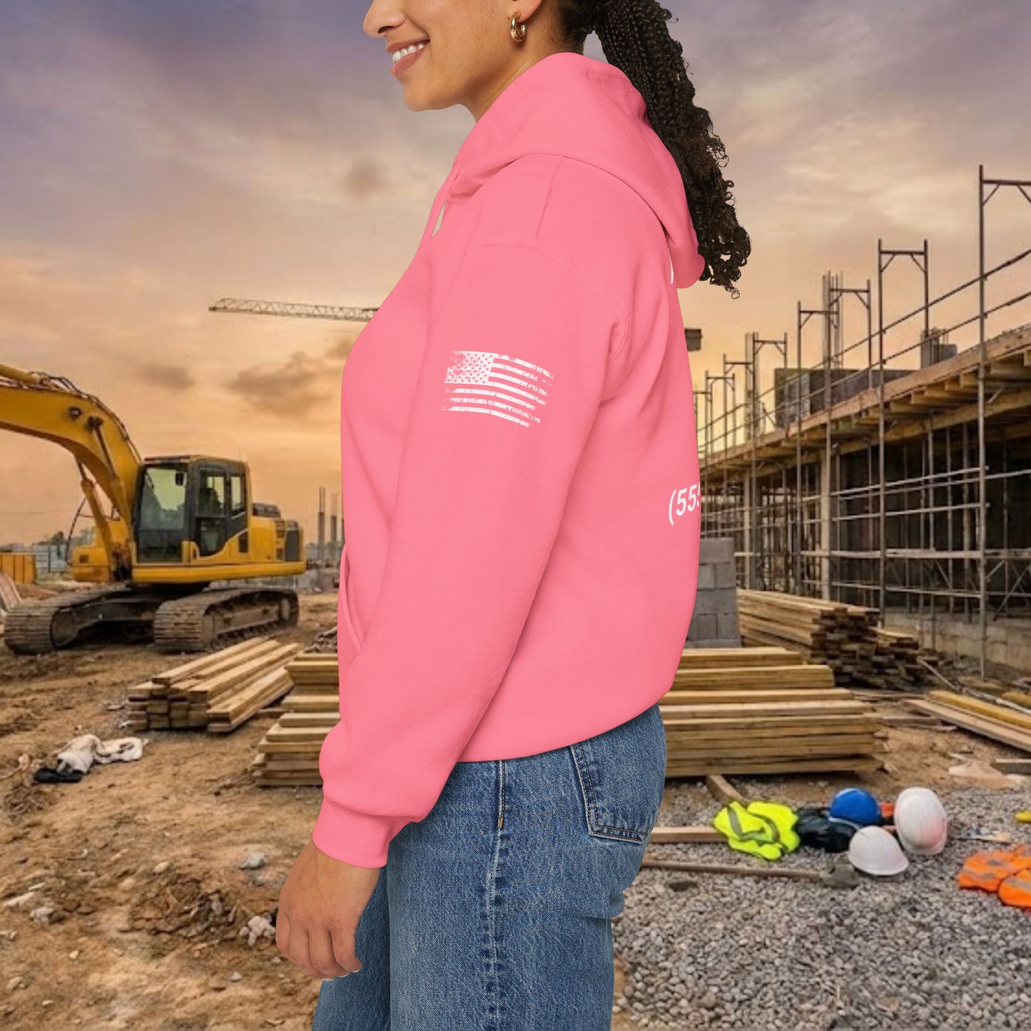 Custom Workwear Pull Over Hoodie – Right Chest Logo & Name (Gildan Heavy Blend)