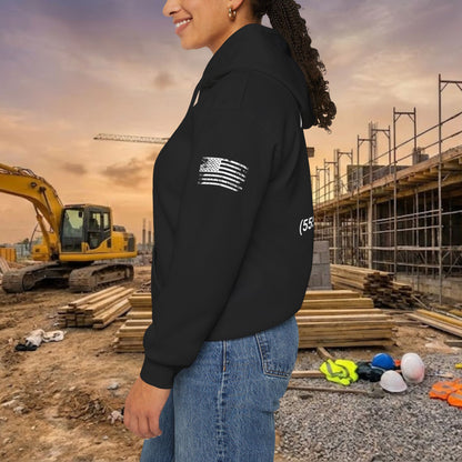 Custom Workwear Pull Over Hoodie – Right Chest Logo & Name (Gildan Heavy Blend)