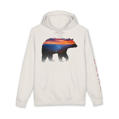 Roanoke "Trails & Tails" Premium Heavyweight Hoodie — Sunset Bear Edition