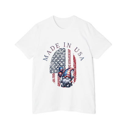 Patriotic Fingerprint Gnome Tee — Made in USA