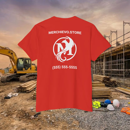 Custom Workwear Pocket T-Shirt – Company Logo & Crew Name (Heavy Cotton)
