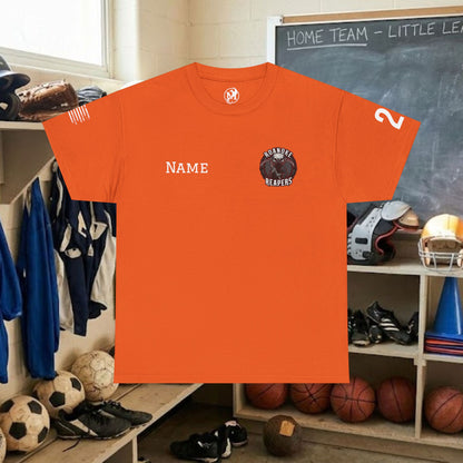 Custom Team Adult T-Shirt – Left Chest Team Logo & Name (DryBlend)