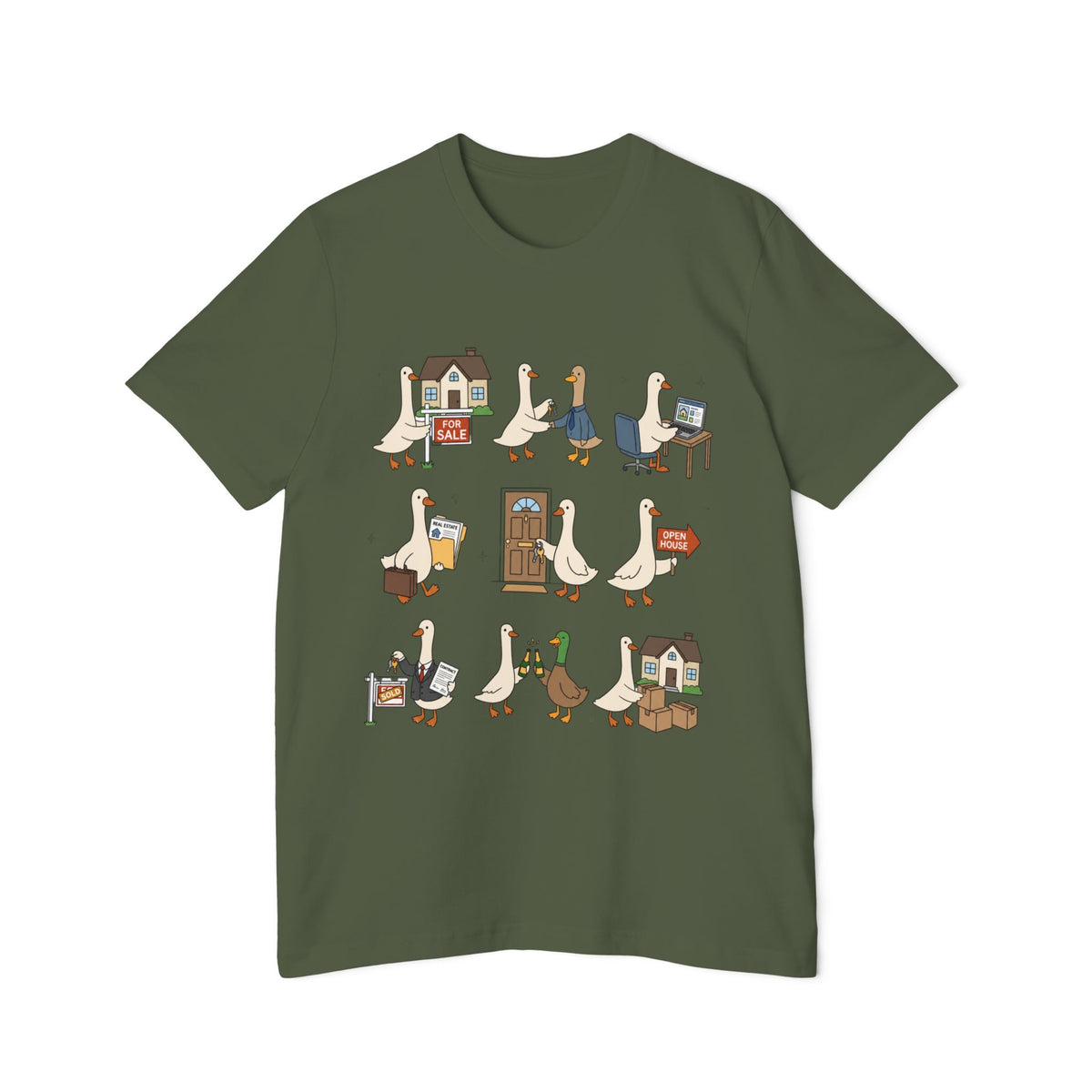 Goose Life Graphic T-Shirt — Cute Goose Occupations Illustration by Merchievo (photo 53 of 84)