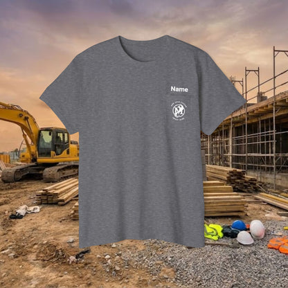 Custom Workwear Pocket T-Shirt – Company Logo & Crew Name (Heavy Cotton)