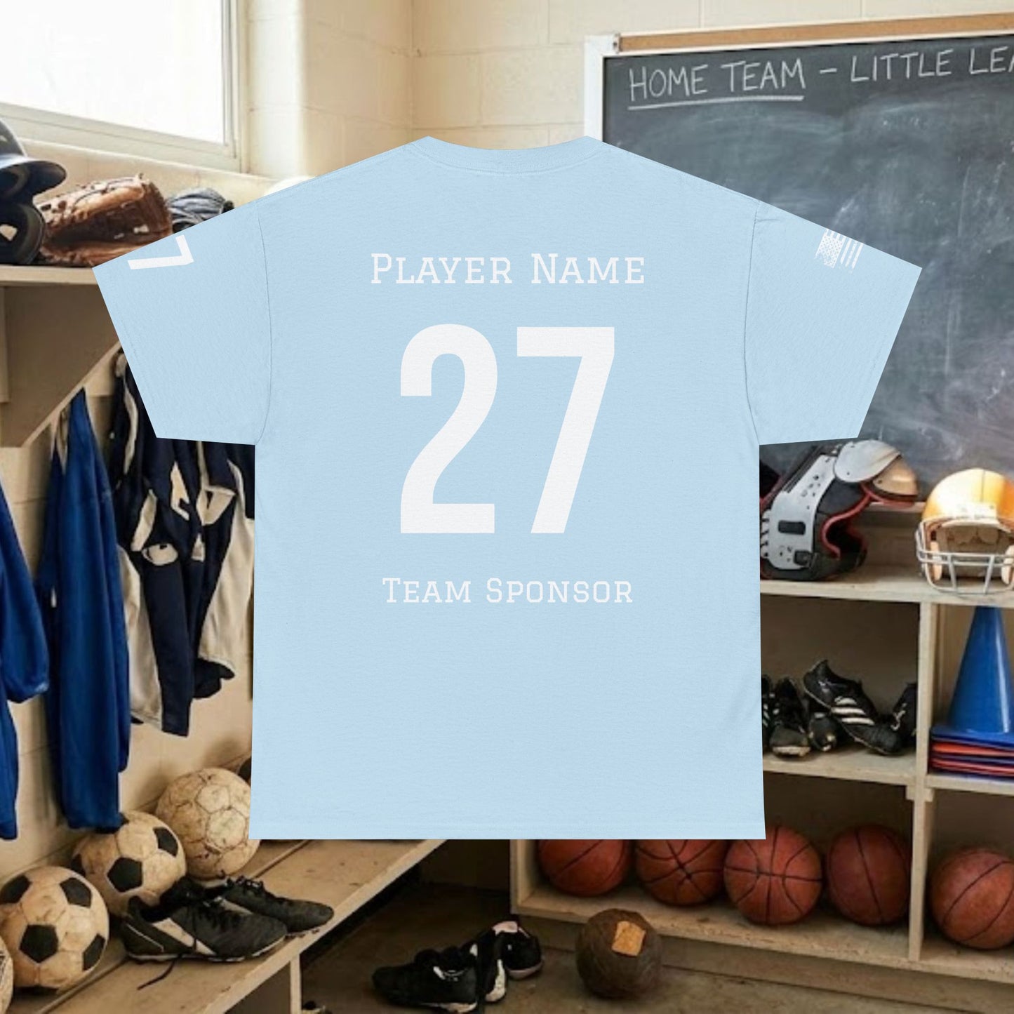 Custom Team Adult T-Shirt – Left Chest Team Logo & Name (DryBlend)