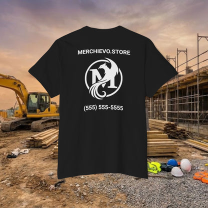 Custom Workwear Pocket T-Shirt – Company Logo & Crew Name (Heavy Cotton)