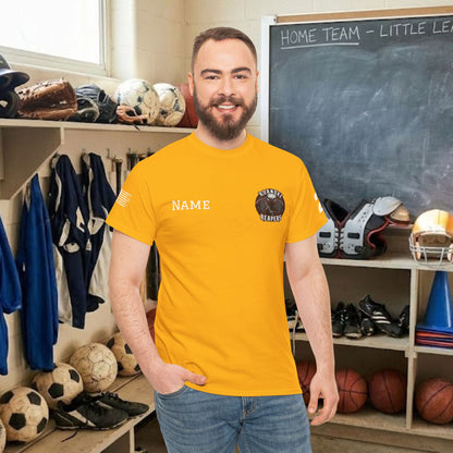 Custom Team Adult T-Shirt – Left Chest Team Logo & Name (DryBlend)