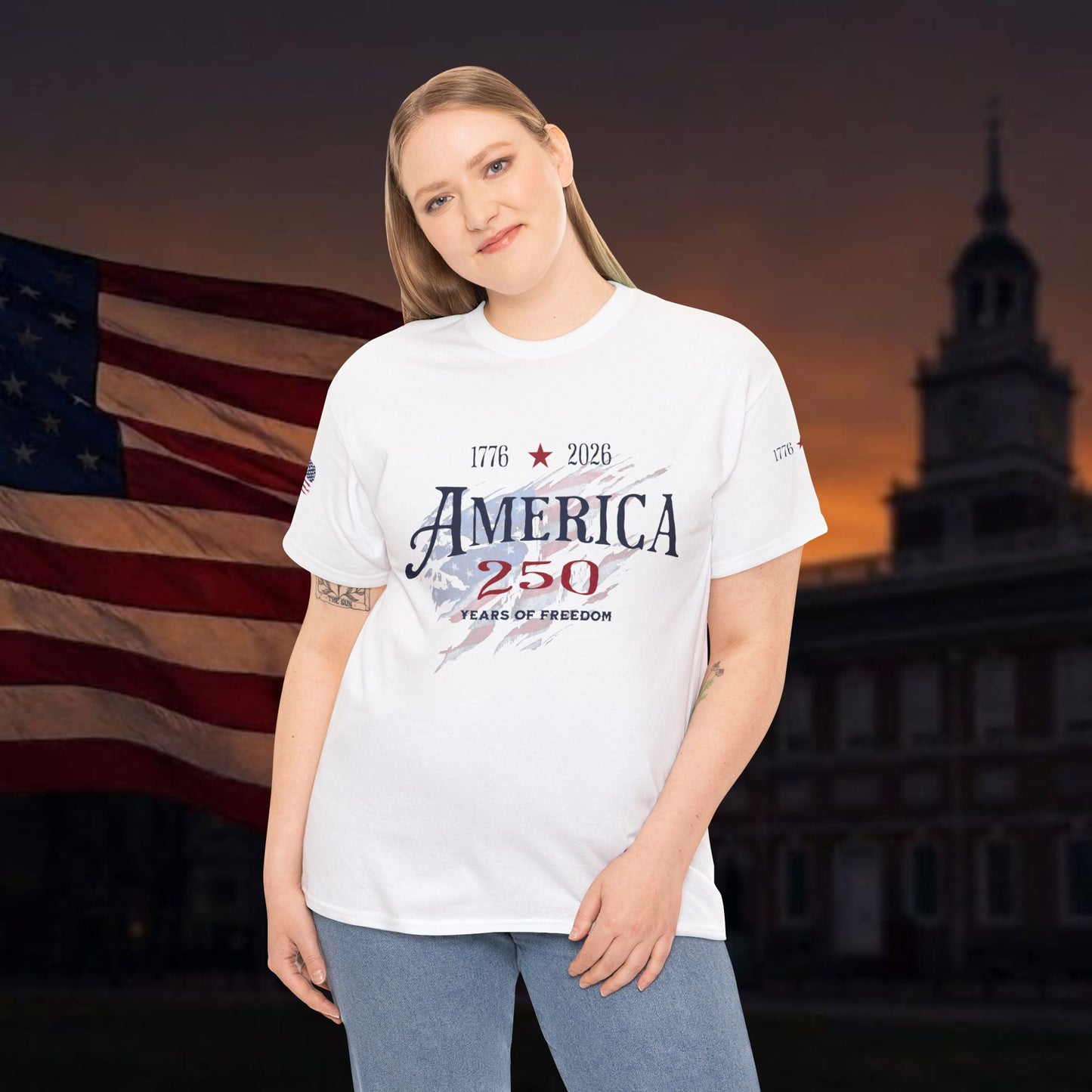 America 250th Anniversary T-Shirt — 1776–2026 Stars & Stripes Celebration Tee