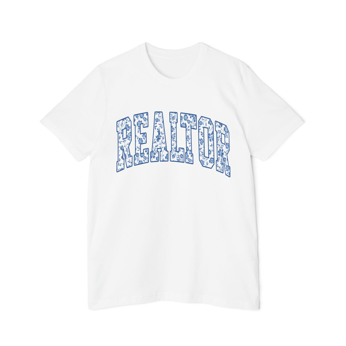Realtor Floral Arch T‑Shirt — Blue Floral REALTOR Tee for Real Estate Agents by Merchievo (photo 8 of 24)