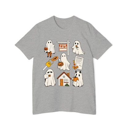 Halloween Home Hunt T-Shirt — Cute Ghosts Trick-or-Treating, For Sale & Pumpkin House Design by Merchievo (photo 58 of 84)