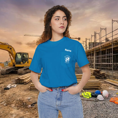 Custom Workwear Pocket T-Shirt – Company Logo & Crew Name (Heavy Cotton)