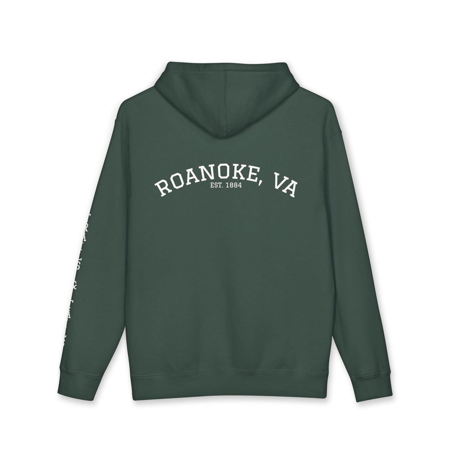 Roanoke "Trails & Tails" Premium Heavyweight Hoodie — Sunset Bear Edition