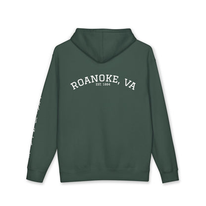 Roanoke "Trails & Tails" Premium Heavyweight Hoodie — Sunset Bear Edition