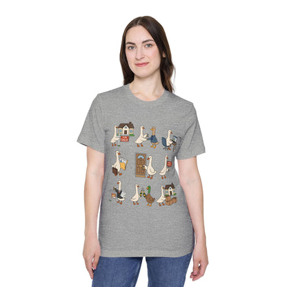 Goose Life Graphic T-Shirt — Cute Goose Occupations Illustration by Merchievo (photo 56 of 84)