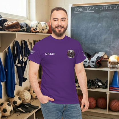 Custom Team Adult T-Shirt – Left Chest Team Logo & Name (DryBlend)