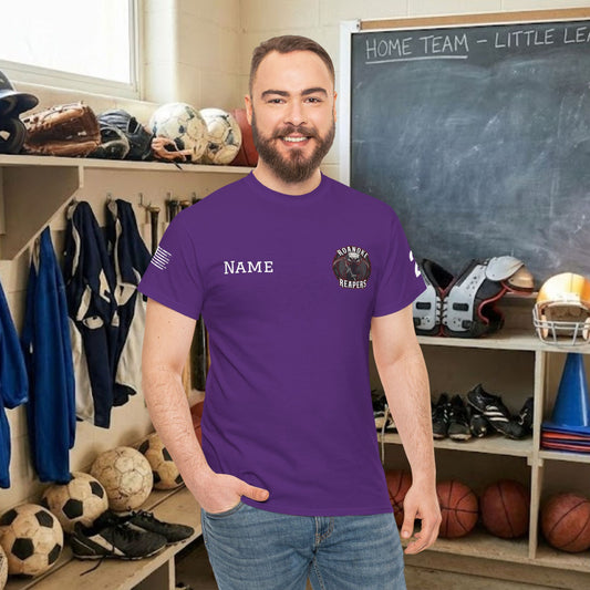 Custom Team Adult T-Shirt – Left Chest Team Logo & Name (DryBlend)