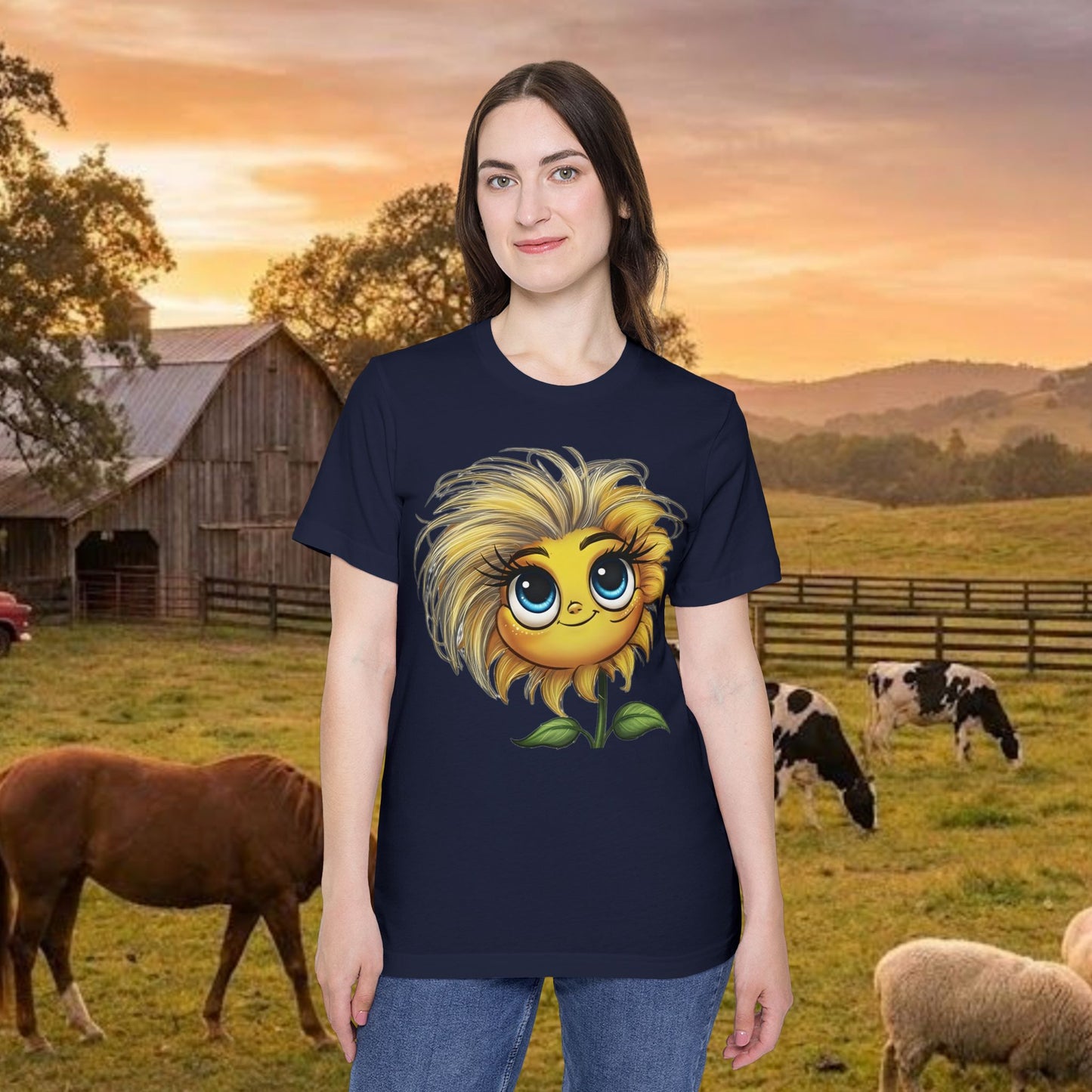 Little Miss Sunny Sass Sunflower Tee
