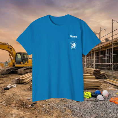 Custom Workwear Pocket T-Shirt – Company Logo & Crew Name (Heavy Cotton)