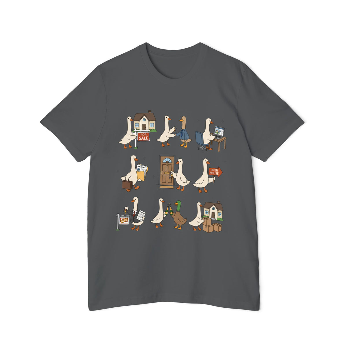 Goose Life Graphic T-Shirt — Cute Goose Occupations Illustration by Merchievo (photo 68 of 84)
