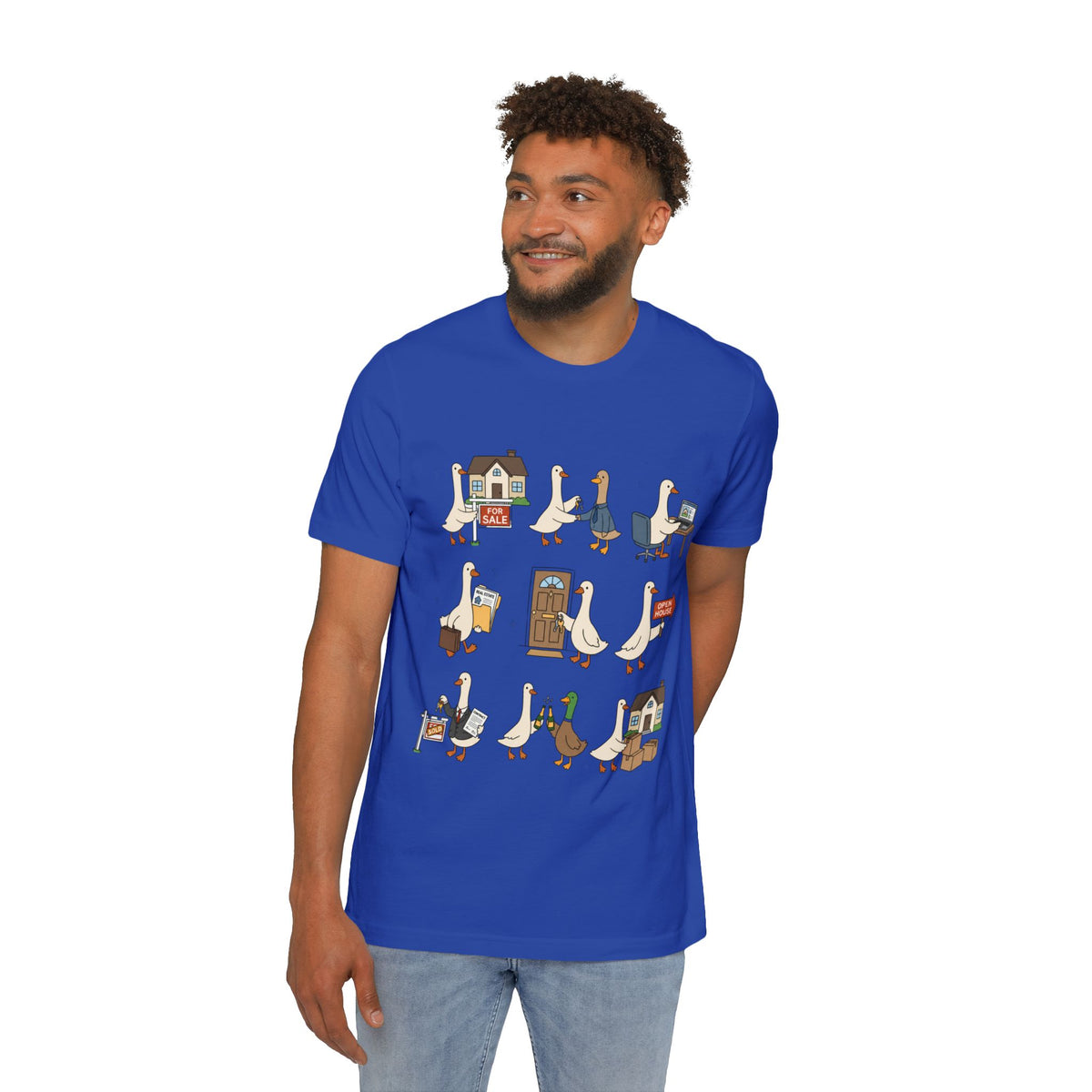Goose Life Graphic T-Shirt — Cute Goose Occupations Illustration by Merchievo (photo 10 of 84)