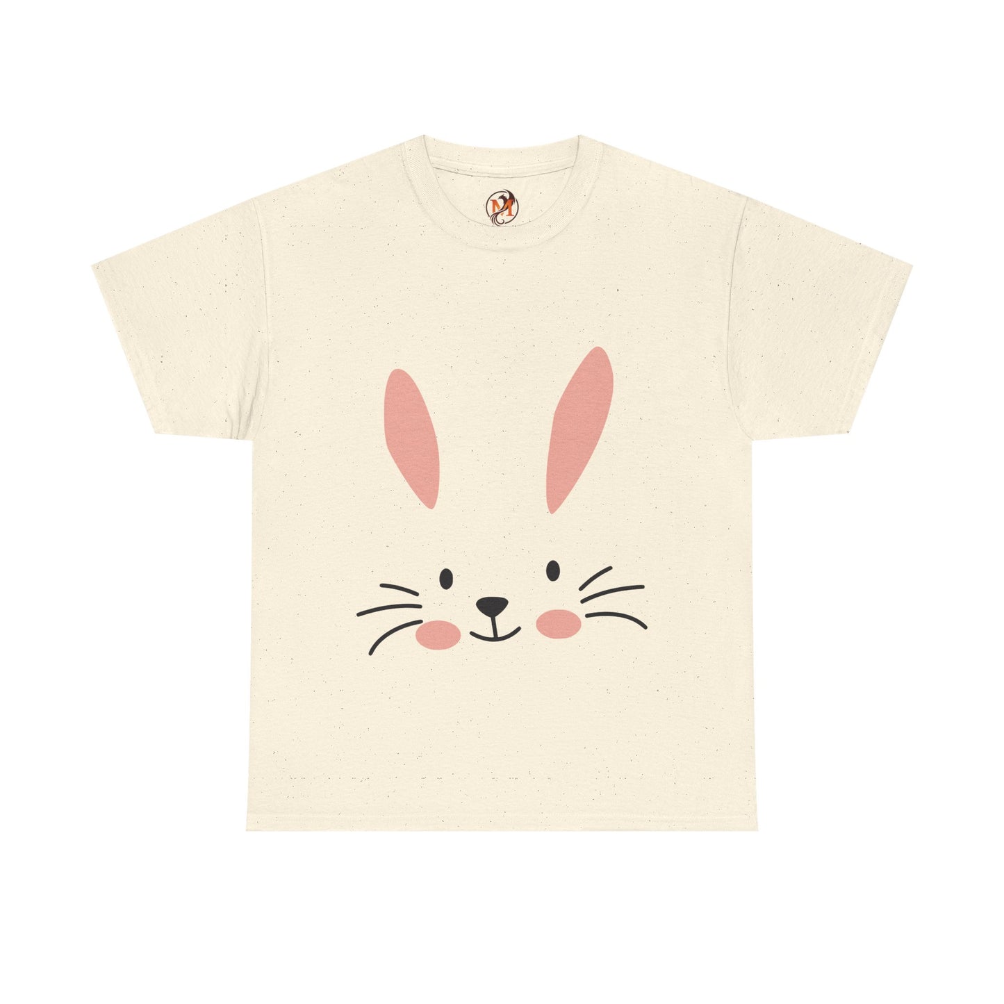 Minimalist Bunny Face Easter Tee — Unisex Adult Spring Graphic Shirt
