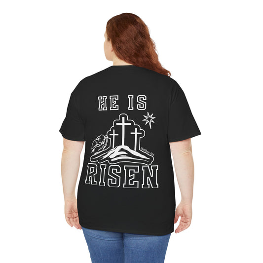 He Is Risen T-Shirt — Minimalist Christian Apparel