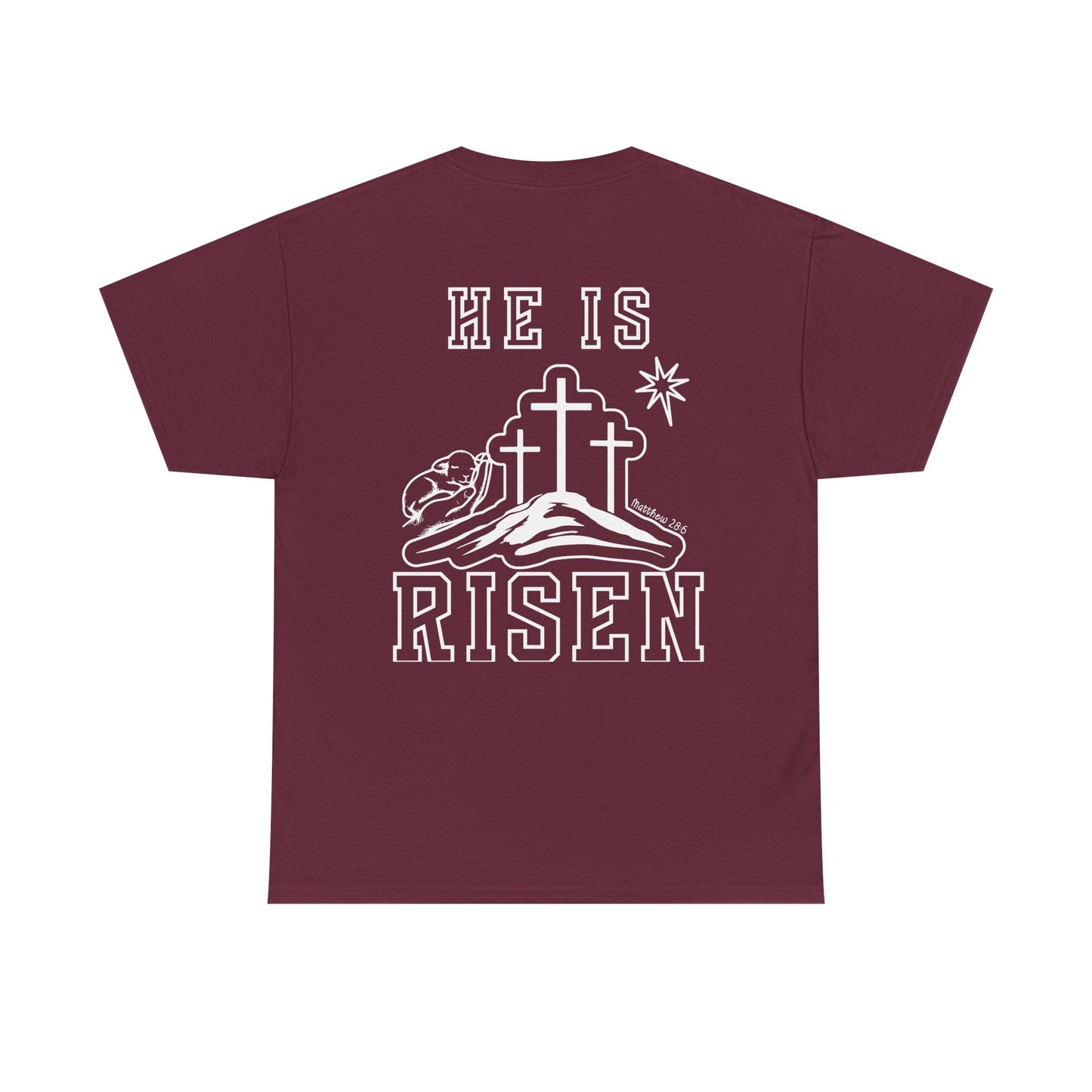 He Is Risen T-Shirt — Minimalist Christian Apparel