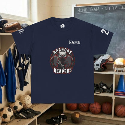 Custom Team Adult T-Shirt – Center Chest Team Logo & Name (DryBlend)