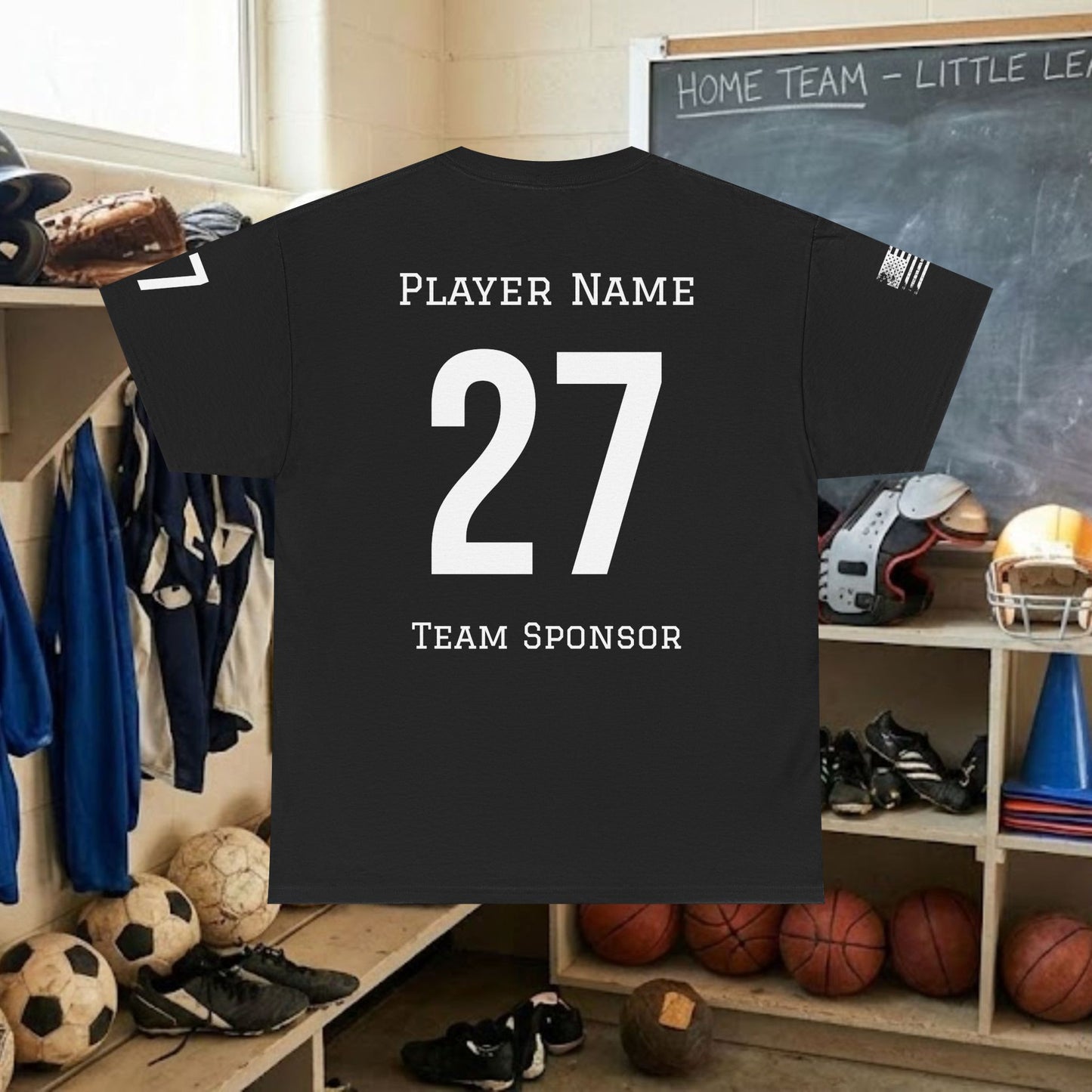 Custom Team Adult T-Shirt – Left Chest Team Logo & Name (DryBlend)