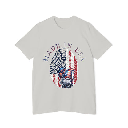 Patriotic Fingerprint Gnome Tee — Made in USA