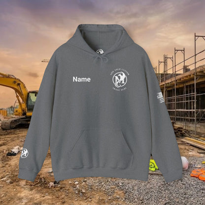 Custom Workwear Pull Over Hoodie – Left Chest Company Logo & Name (Gildan Heavy Blend)
