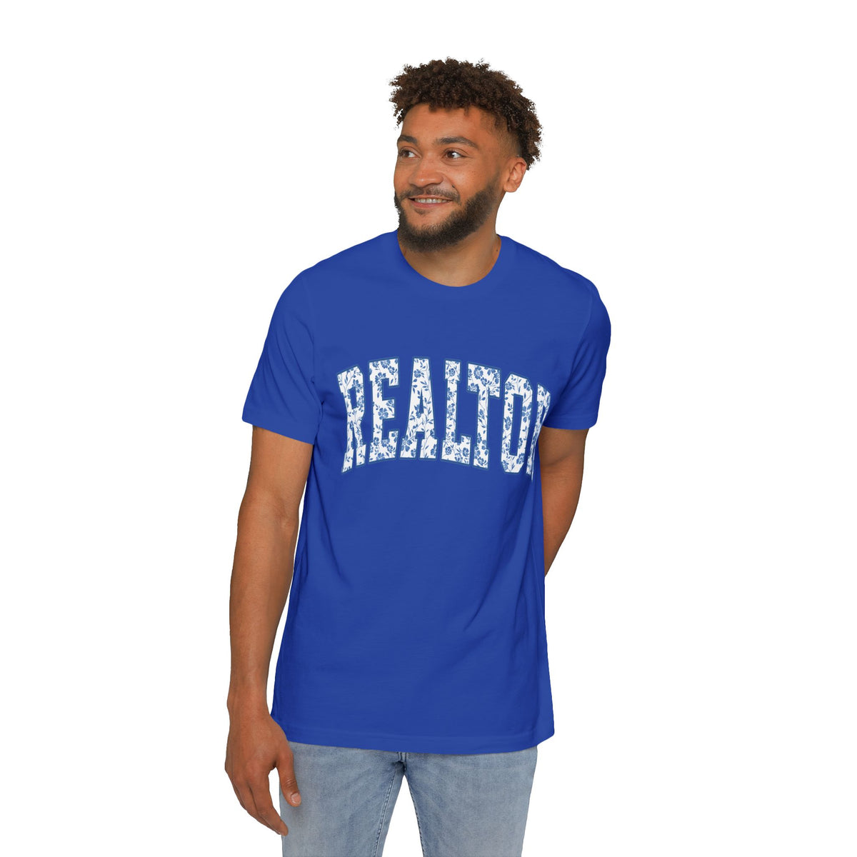 Realtor Floral Arch blue floral graphic t-shirt for real estate agents by Merchievo (photo 3 of 5)