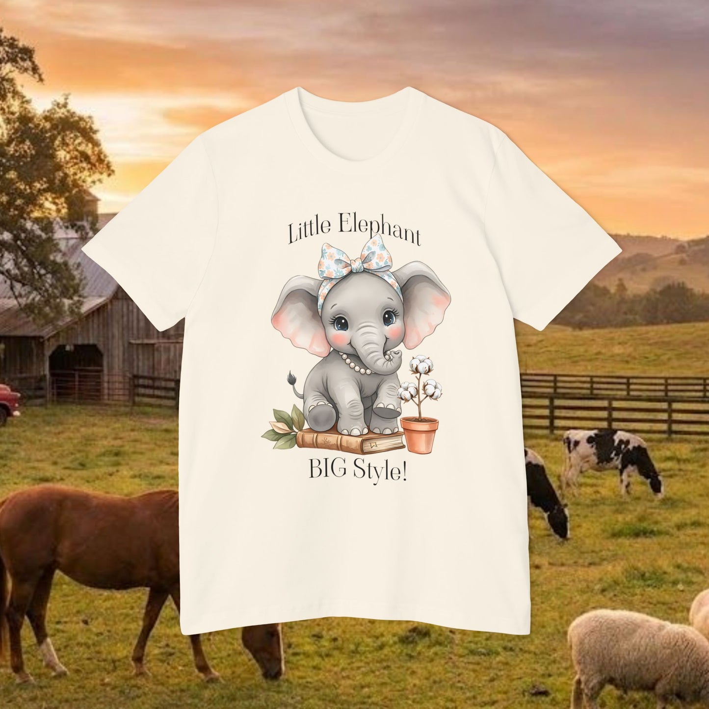 Sweet Little Elephant Jersey Tee