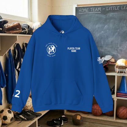 Custom Team Adult Pull Over Hoodie – Right Chest Logo & Name