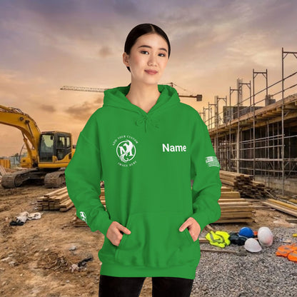 Custom Workwear Pull Over Hoodie – Right Chest Logo & Name (Gildan Heavy Blend)