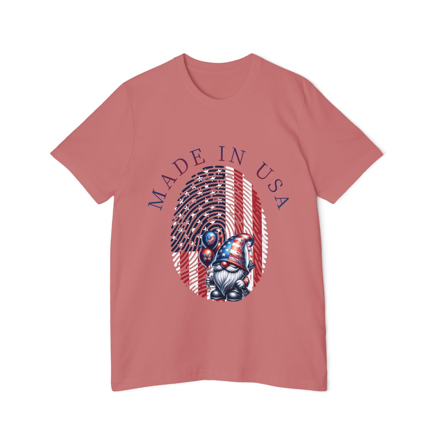 Patriotic Fingerprint Gnome Tee — Made in USA