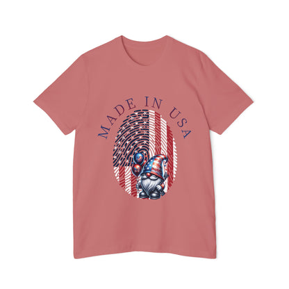 Patriotic Fingerprint Gnome Tee — Made in USA