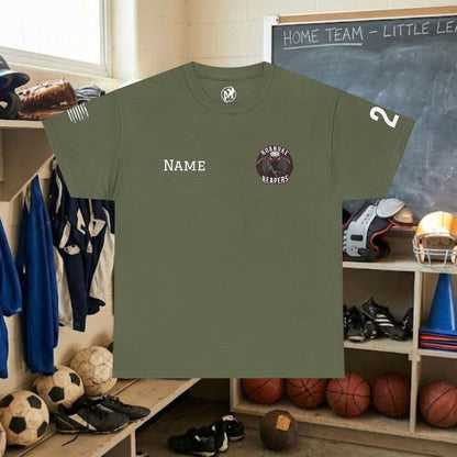 Custom Team Adult T-Shirt – Left Chest Team Logo & Name (DryBlend)