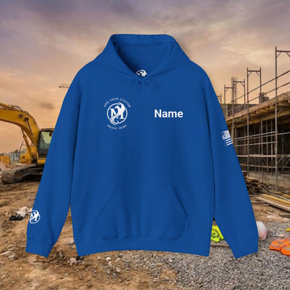 Custom Workwear Pull Over Hoodie – Right Chest Logo & Name (Gildan Heavy Blend)