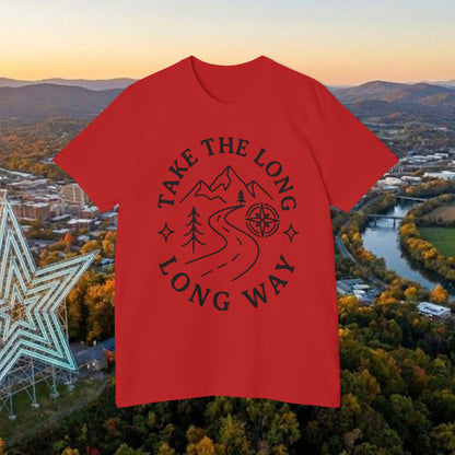 Take the Long Way T-Shirt — Scenic Mountain Graphic Tee by Merchievo (photo 47 of 48)