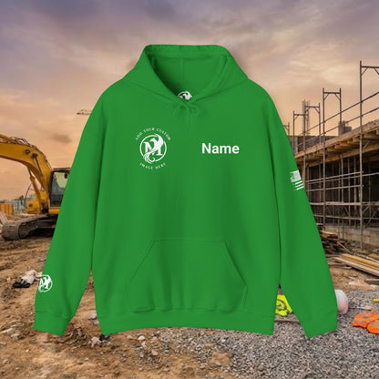 Custom Workwear Pull Over Hoodie – Right Chest Logo & Name (Gildan Heavy Blend)