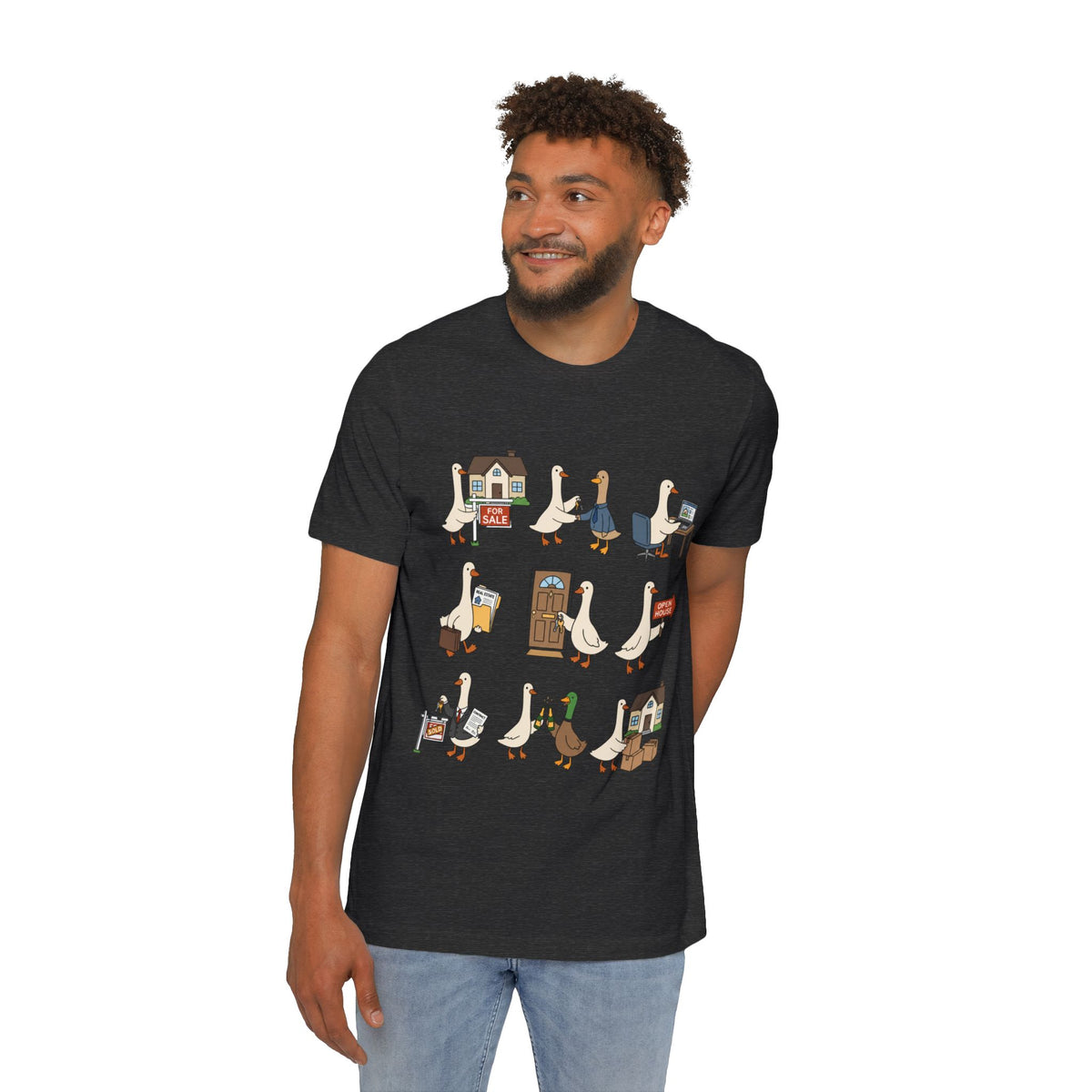 Goose Life Graphic T-Shirt — Cute Goose Occupations Illustration by Merchievo (photo 12 of 84)