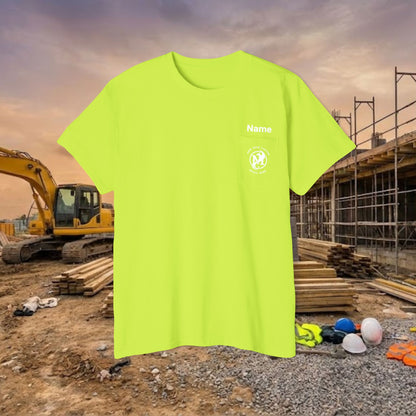 Custom Workwear Pocket T-Shirt – Company Logo & Crew Name (Heavy Cotton)