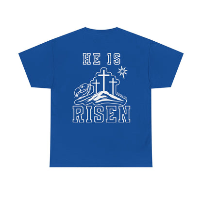 He Is Risen T-Shirt — Minimalist Christian Apparel