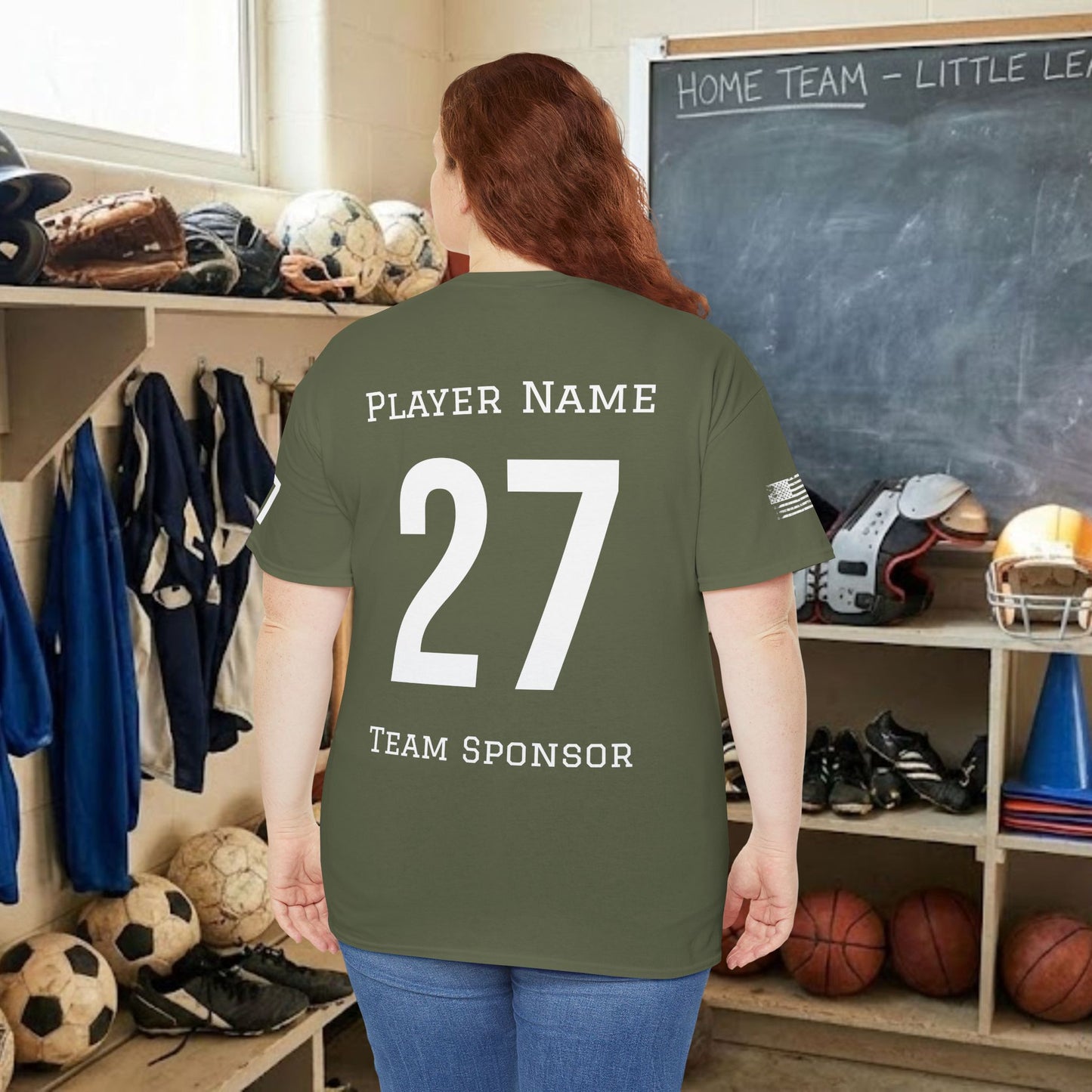 Custom Team Adult T-Shirt – Left Chest Team Logo & Name (DryBlend)