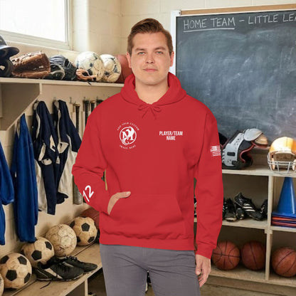 Custom Team Adult Pull Over Hoodie – Right Chest Logo & Name