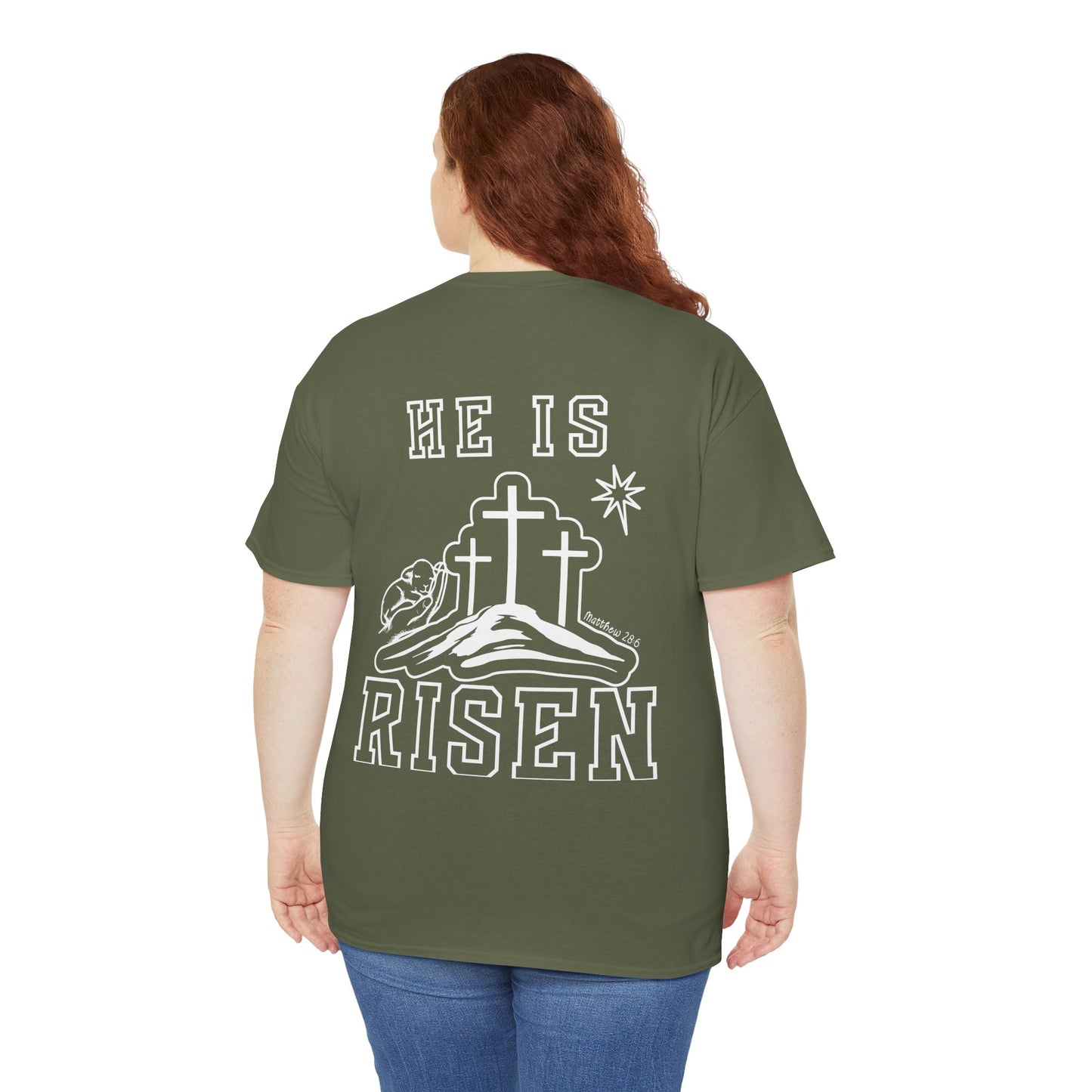 He Is Risen T-Shirt — Minimalist Christian Apparel