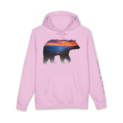 Roanoke "Trails & Tails" Premium Heavyweight Hoodie — Sunset Bear Edition