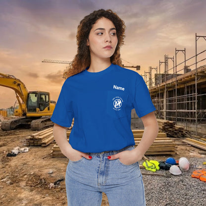 Custom Workwear Pocket T-Shirt – Company Logo & Crew Name (Heavy Cotton)