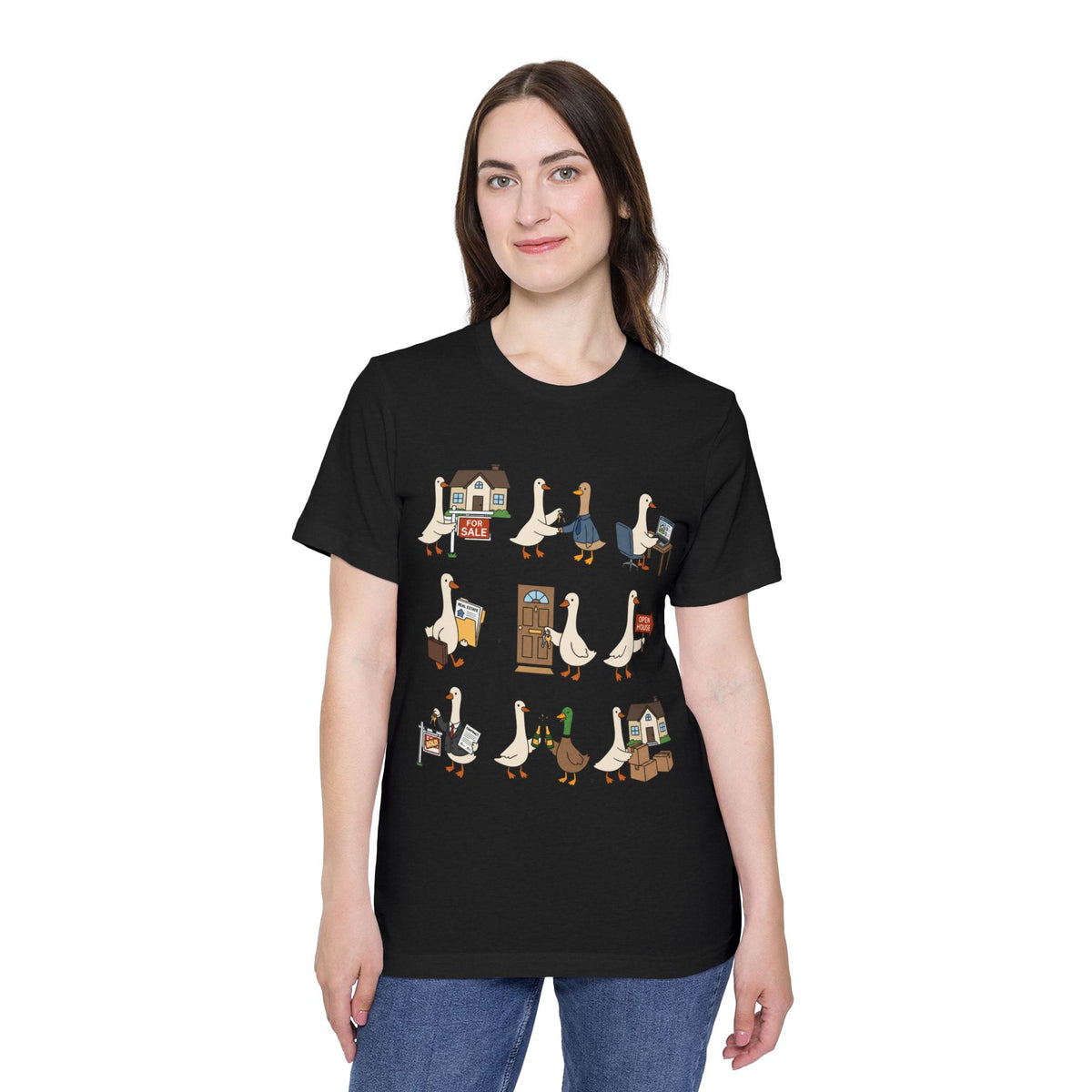 Goose Life Graphic T-Shirt — Cute Goose Occupations Illustration by Merchievo (photo 31 of 84)